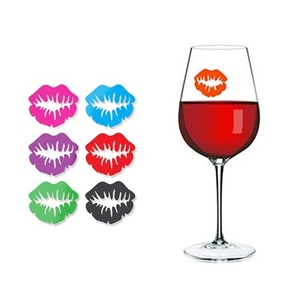 Food Grade Colors Silicone Wine Glass Marker at Parties - Product Image 2