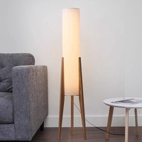 Lampe sur pied de style chinois, nouveau salon, ambiance simple de chambre à coucher, style Wabi-Sabi, bois massif