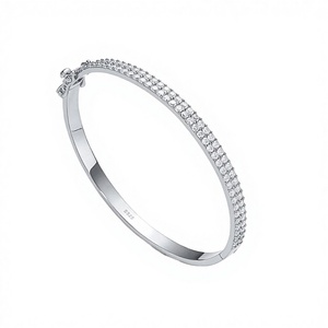 Bracelet Amiced ASB4041 en argent sterling 925 entièrement incrusté de moissanite pour femme, 16 cm, haut de gamme, tendance, élégant, polyvalent, pour le quotidien - Product Image 3