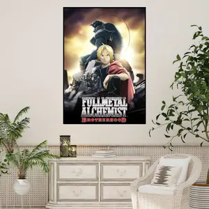 Fullmetal Alchemist poster anime cetakan stiker dinding lukisan kamar tidur ruang tamu dekorasi kantor rumah perekat diri