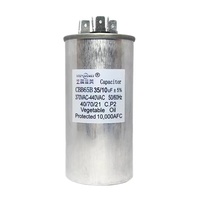 Condensador de CA CBB65 35/10 de Alta Calidad, 370-440V 450VAC, Condensador para Aire Acondicionado