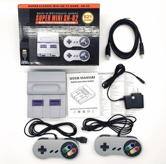 SNES High-definition Famicom (Red White) Home Video Game Console SFC Nostalgic Built-in 821 Game