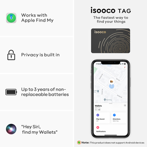 Tarjeta de Rastreo ISOOCO IOS, Posicionamiento Global, Batería de Litio de Larga Duración, Sin Tarjeta <span class=keywords><strong>SIM</strong></span>, Aplicación Gratuita, Diseño de Tarjeta de Crédito, 1.6 mm de Grosor - Product Image 2