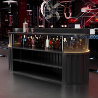 Comptoir de bar de style industriel, caisse enregistreuse, comptoir d'accueil commercial en fer forgé pour supermarché et bar à domicile
