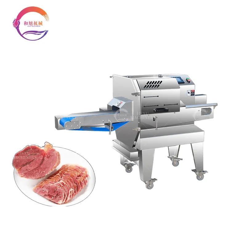 Industrial fresh beef chicken mutton meat slicer cutting machine Horizontal fresh meat slicer machine