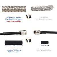 Fournisseurs prix de gros 10M 100M 50 OM N femelle à N femelle RG58 câble de rallonge coaxial avec câble de vidéosurveillance siamois d'alimentation