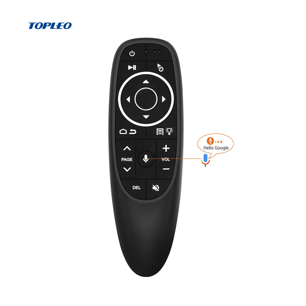 G10s pro 2.4g backlit Infrared learning voice search projectors HTPO android smart tv boxes remote control