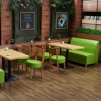Chaises de salle à manger nordiques en cuir, chaises de bar en bois, ensemble commercial pour restaurant