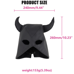 Daredevil Bondage Kits Black Leather Face Cover and <strong>Hood</strong> for Cosplay BDSM and SM Sex Toys Adult Juguetes <strong>Sexuales</strong> - Product Image 2