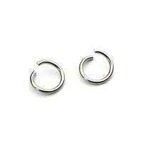 Anneau ouvert en acier inoxydable de 9 mm couleur argent pour accessoires DIY, porte-clés, pendentifs, bracelets, fabrication de bijoux, cadeau de fête