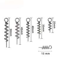 Connecteur à ressort en acier inoxydable pour la pêche en mer, broche de verrouillage torsadée, aiguille à vis pour leurres souples, accessoires de pêche