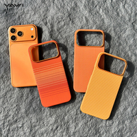 VAWI V-K01 Étui de téléphone en fibre d'aramide de haute qualité, ultra-fin, en fibre de carbone, antichoc, pour iPhone 15 16 17 Pro Max, étui Android