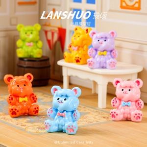 Lanshuo - Muñeco de Oso de Peluche de Resina, Miniatura 3D, Decoración para Casa de Muñecas, Accesorios Unisex para Niños de 8 a 13 Años - Product Image 3