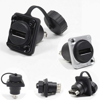 Adaptateur de panneau de montage DP femelle-femelle étanche en alliage de zinc noir pour ordinateur, accessoires de connecteur