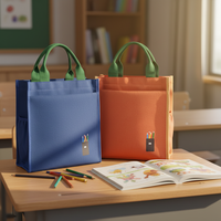 Sacs fourre-tout en toile de coton renforcée, personnalisés, multi-poches, durables, pour enfants, école, livres d'art, études, sacs de transport quotidiens