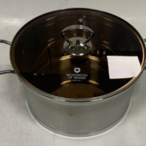Soup <b>Stock</b> <b>Pot</b> With Glass Lid Metal Construction HTWM1018 - Product Image 1