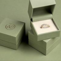 Boîte à bijoux en papier spécial sur mesure en petite série, avec revêtement UV, gaufrage et doublure en éponge – Cadeau haut de gamme recyclable et réutilisable