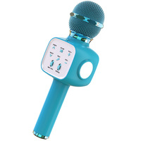 Q8 haut-parleur de microphone portable pour enfants intégré karaoké Puzzle éducation dent bleue avec Mike sans fil
