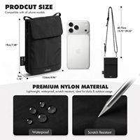 Pochette de téléphone anti-RFID personnalisée, sac de voyage en nylon à bandoulière, sac de passeport antivol, OEM