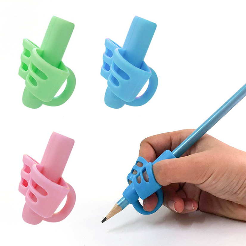 Set 5 Impugnature Ergonomiche Per Matite - Morbide In Gomma TPR, Per Mano Destra E Sinistra - 5