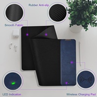 Tapis de bureau à semelle en caoutchouc personnalisé chargement sans fil 10W repose-poignet de dessin animé tapis de souris de jeu tapis de souris ergonomique Support pour le bureau
