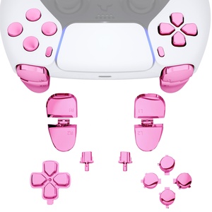 อะไหล่ D-Pad R1ปุ่ม R2 L1ปุ่ม L2ปุ่มสีชมพูโครเมี่ยมปุ่มชุดเต็มสำหรับตัวควบคุม PS5 BDM-030/040/050/060 - Product Image 1