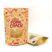 Emballage en papier impression sac d'emballage alimentaire sac kraft sacs en papier avec fenêtre et logo pochette Ziplock debout de qualité alimentaire