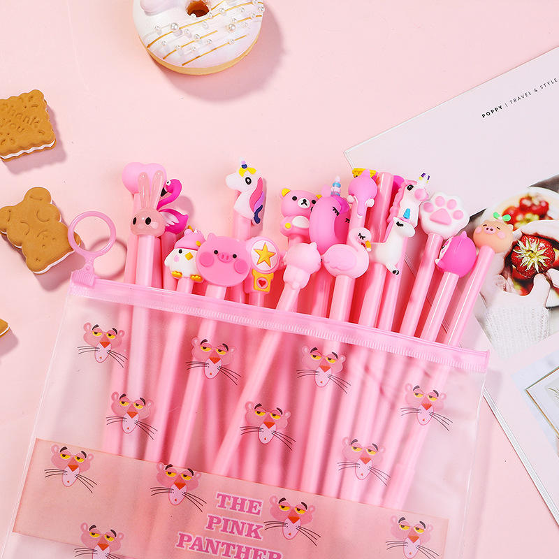 Pink Cartoon 20 pieces + random pencil case