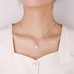 Nouveauté, bijoux fins <span class=keywords><strong>de</strong></span> luxe pour femmes, collier avec pendentif en argent sterling 925 personnalisé en forme <span class=keywords><strong>de</strong></span> cœur, moissanite, cadeaux pour femmes - Product Image 3