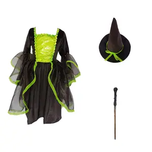 Halloween Masquerade Carnival Party Dress Up Costume Kids Girl Witch Costume