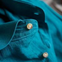 Kemeja Pria Linen Rami Murni 100% Bernapas, Lembut, Sudah Dicuci, Anti Susut, Pakaian Pantai Musim Panas, Ringan, Kasual, Kerah Kancing, Lengan Panjang