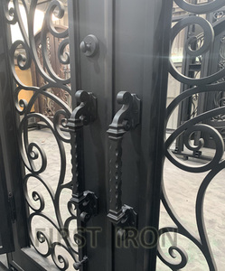 <span class=keywords><strong>Porte</strong></span> <span class=keywords><strong>d</strong></span>'entrée <span class=keywords><strong>d</strong></span>'entrée principale en fer forgé, accessoire de sécurité pour nouveaux clients oreans - Product Image 5