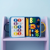 Livre sensoriel Montessori personnalisable en feutre pour la petite enfance, livre d'activités pour bébés, livre d'autocollants magiques pour l'apprentissage précoce, jouets pour enfants et tout-petits