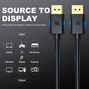 Adaptador Justlink 4K <span class=keywords><strong>de</strong></span> 1,8 m, <span class=keywords><strong>Cable</strong></span> DP macho a macho grande, chaqueta <span class=keywords><strong>de</strong></span> PVC, <span class=keywords><strong>Cable</strong></span> <span class=keywords><strong>de</strong></span> vídeo HD para <span class=keywords><strong>TV</strong></span>, Monitor <span class=keywords><strong>de</strong></span> tarjeta gráfica <span class=keywords><strong>de</strong></span> ordenador - Product Image 5