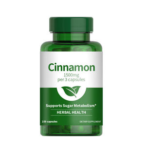 Capsules de cannelle, complément alimentaire naturel à base de plantes pour le soutien du sucre dans le sang et du système immunitaire - Product Image 1