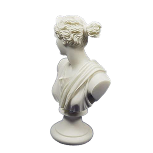 Statue d'art en albâtre de la déesse de la chasse de la Grèce antique, buste élégant - Product Image 4