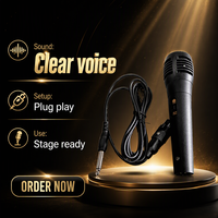 Microphone dynamique filaire en forme de cœur JINJUE à bas prix pour le karaoké, l'enregistrement et les voix