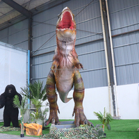 Dinosaures animatroniques hyper-réalistes T-Rex de 8 m pour parcs à thème, avec servomoteur et mouvements sonores