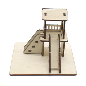 Modèle de toboggan en bois, jouet à vapeur, Kit éducatif pour enfants de 4 à 6 ans, ensemble de construction pour expériences scientifiques - Product Image 3