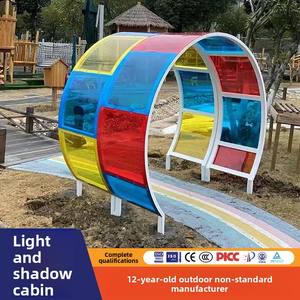 Aula al aire libre <span class=keywords><strong>para</strong></span> niños, casa de sombra de luz de madera anticorrosión, madera maciza, ocio, sol, arcoíris, juego de rol <span class=keywords><strong>para</strong></span> jardín de infantes - Product Image 3