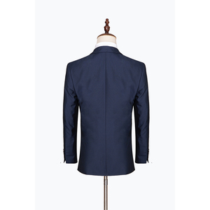 Hommes costume veste et pantalon 2024 nouvelle <span class=keywords><strong>tendance</strong></span> de la mode HMDKO1A1Q34-B5 bleu marine personnalisé en gros Slim Fit costume pour hommes - Product Image 1