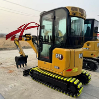 Mini-excavatrice Cat d'occasion avec chenilles en caoutchouc, poids opérationnel de 2 tonnes, godet de 0,04 m³