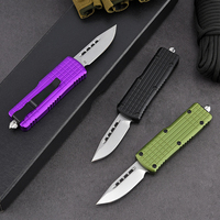 Poignée en alliage d'aluminium exquise et compacte Mini couteau de poche Couteau pliant d'autodéfense tactique extérieur