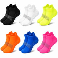 Chaussettes de compression respirantes en maille anti-ampoules avec languette de talon, soutien de la voûte plantaire, coupe basse, pour la course et le fitness (hommes et femmes)