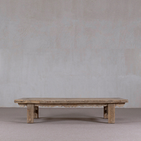 Table basse rectangulaire en bois de sapin recyclé, style rustique et vintage, pour salon, mobilier écologique pour la maison
