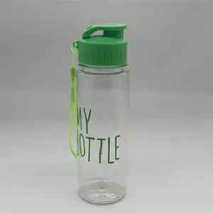 New Creative High Quality promotional Custom Logo 550ml Plastic Clear Water Bottle