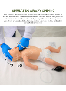Mannequin de RCP infantile avancé CPR160 avec contrôleur électronique pour la formation aux premiers secours pédiatriques, modèle de formation pédiatrique, RCP du nourrisson - Product Image 3