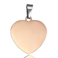 Wholesale Bulk Stainless Steel Heart Shape Pendant Pet ID Tags Dog Name Tag UV Printing Fashion Carabiner Keychain