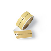 Étiquette autocollante en papier kraft à fermeture éclair facile à déchirer, autocollant de sécurité pour l'étiquetage des boîtes d'expédition et la fermeture des colis