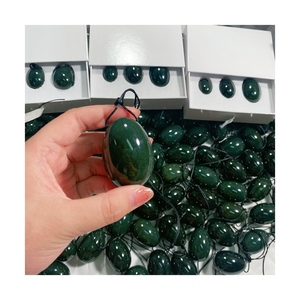 DIY Zertifizierte Grüne Nephrit-Jade Yoni-Eier Natürliche Nephrit-Jade-Eier für Frauen Kegel-Übungen - Product Image 5